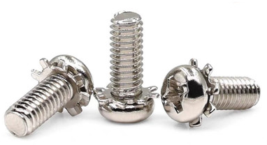 Stainless Steel Pan Head Screws with External-Tooth Lock Washer