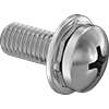 Steel Pan Head Screws with Spring Lock Washer