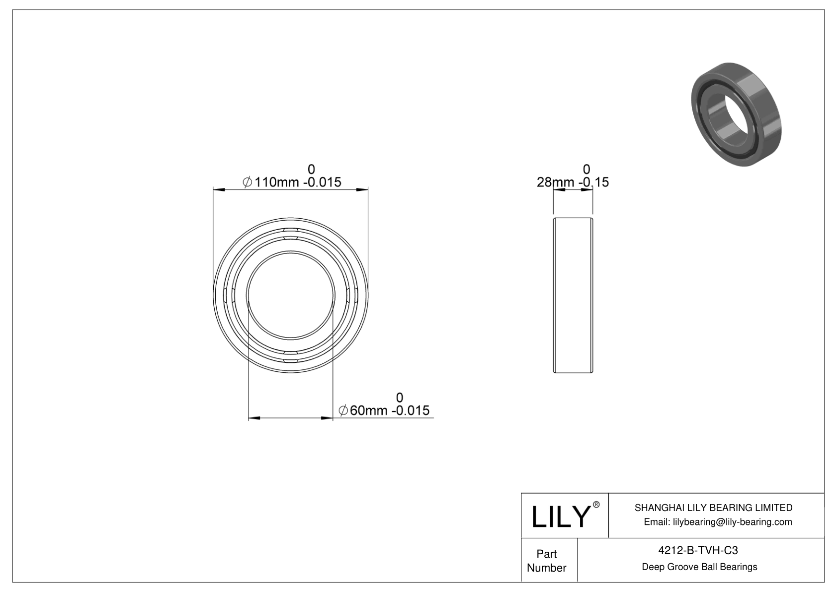 4212-B-TVH-C3 双列深沟球轴承 cad drawing