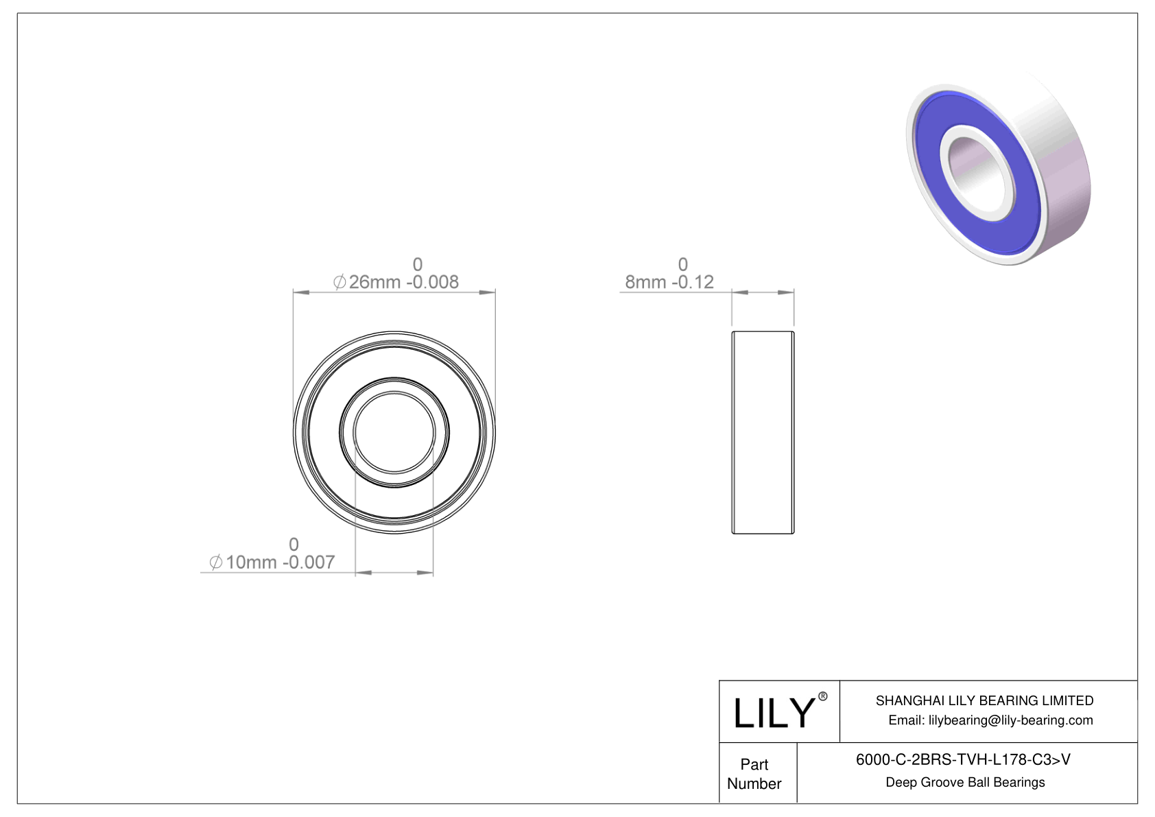 6000-C-2BRS-TVH-L178-C3>V Rodamiento general de bolas de ranura profunda cad drawing