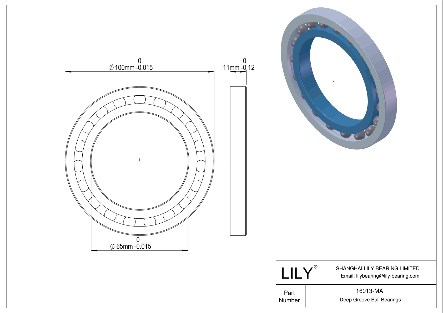 16013-MA Rodamientos de alta temperatura cad drawing