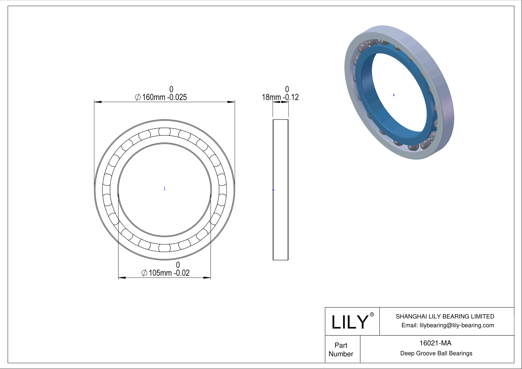 16021-MA High-Temperature Bearing cad drawing