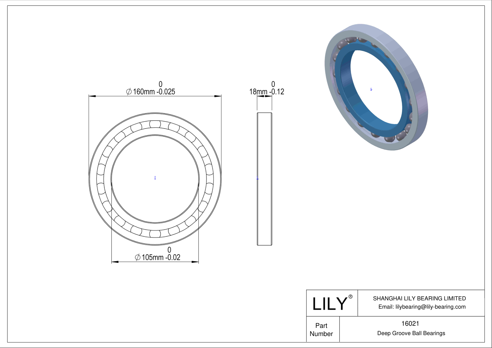 16021 High-Temperature Bearing cad drawing