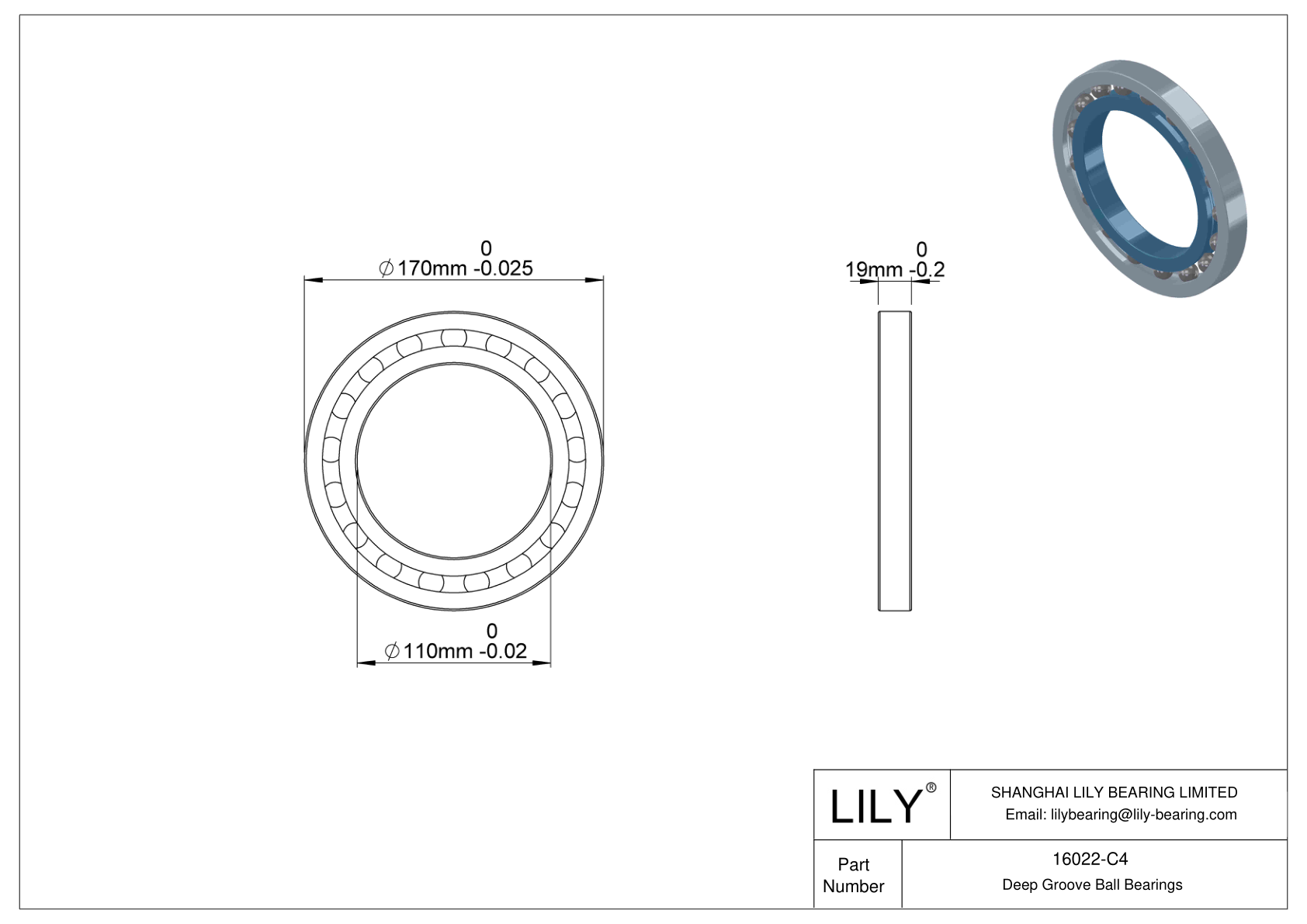 16022-C4 High-Temperature Bearing cad drawing