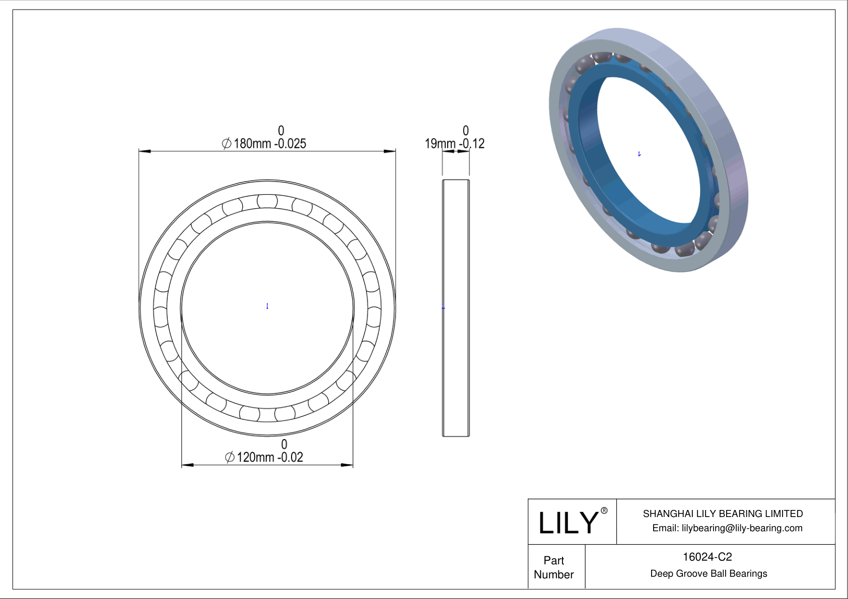 16024-C2 High-Temperature Bearing cad drawing