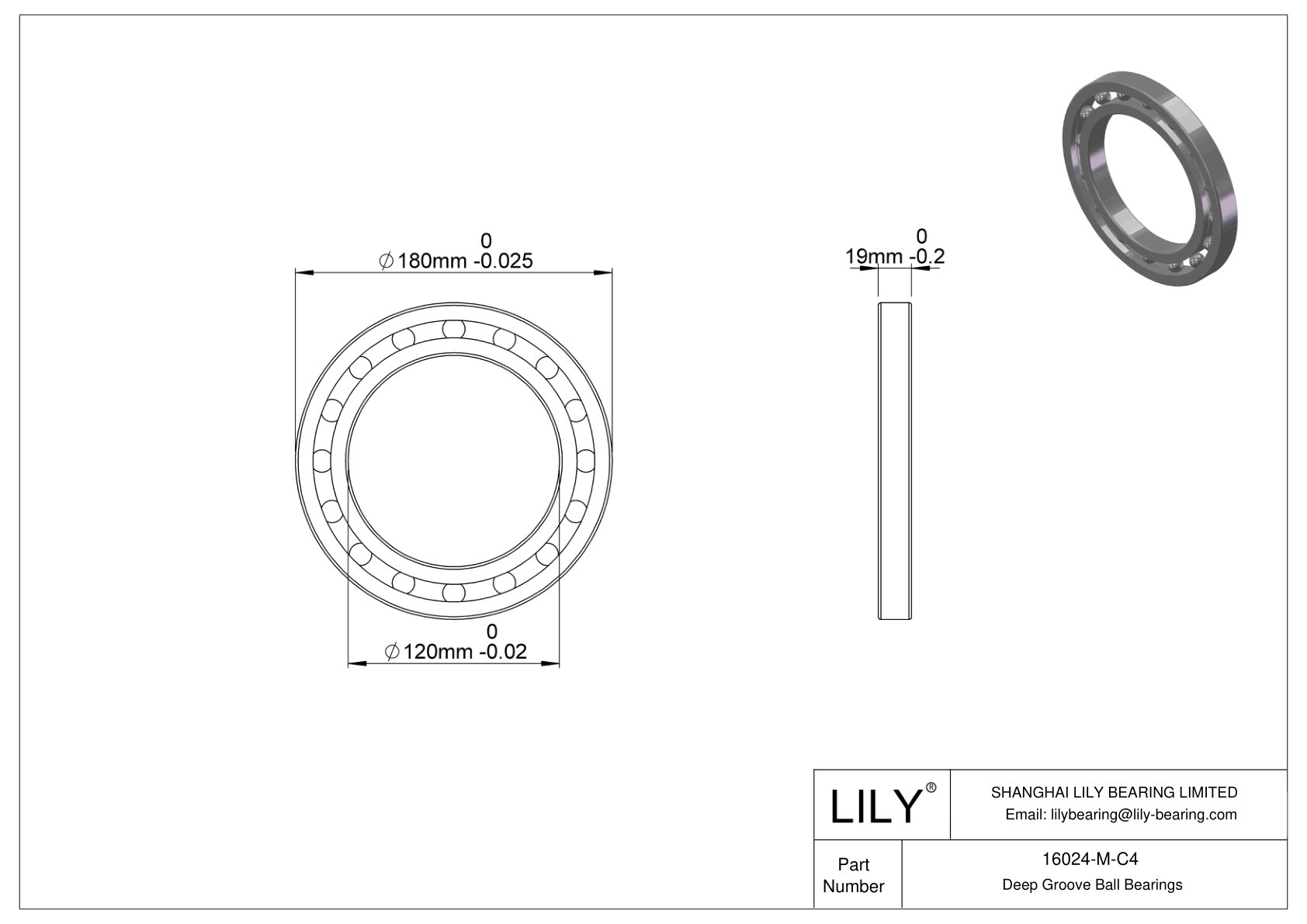 16024-M-C4 High-Temperature Bearing cad drawing