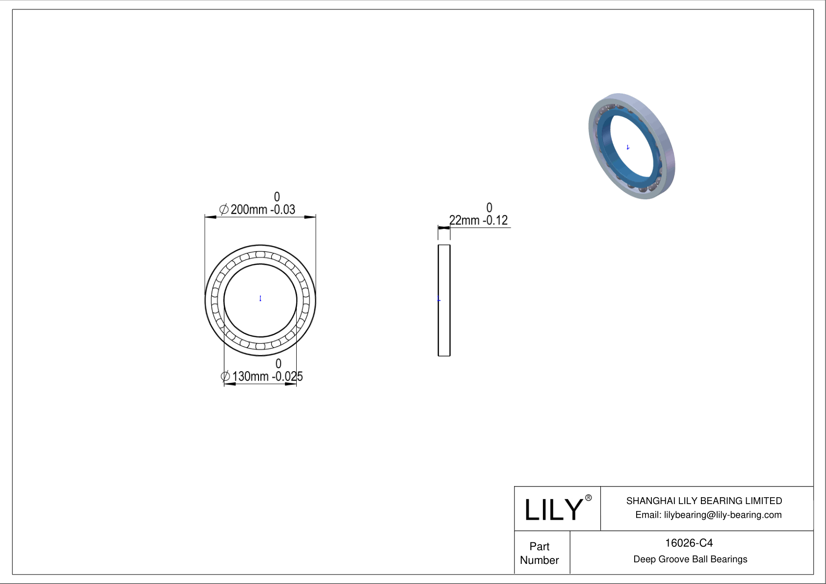 16026-C4 Rodamientos de alta temperatura cad drawing