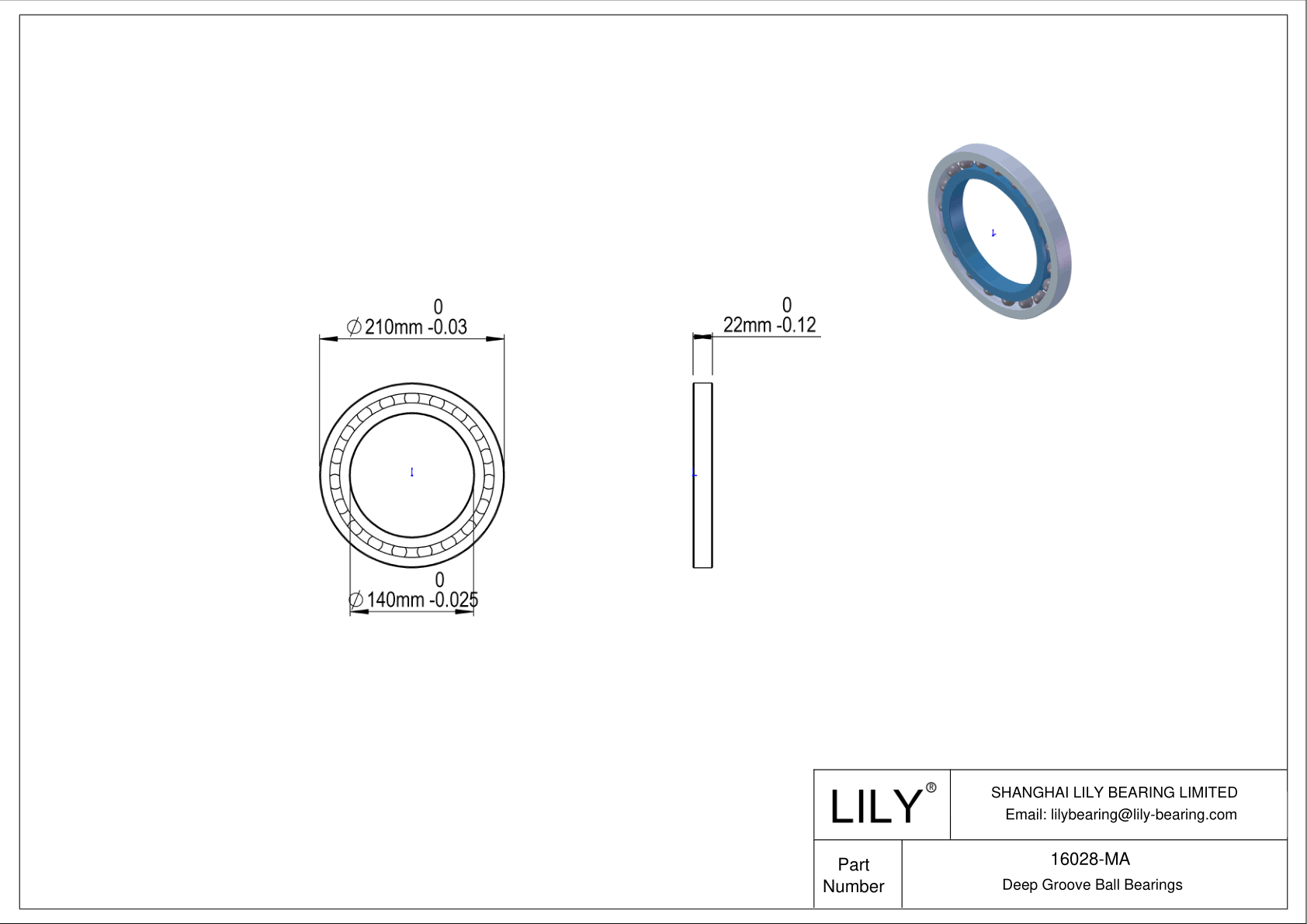 16028-MA Rodamientos de alta temperatura cad drawing