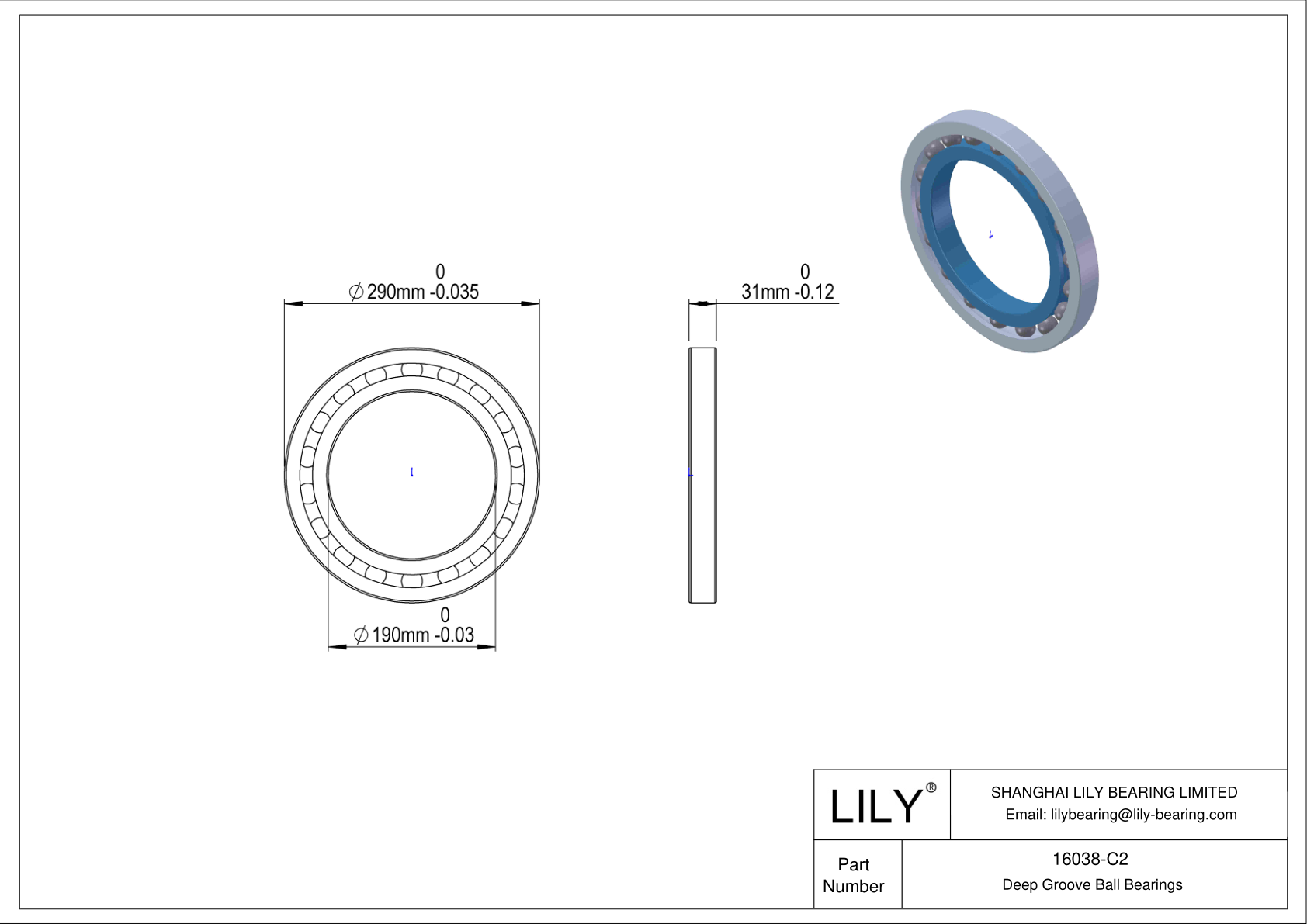 16038-C2 高温轴承 cad drawing