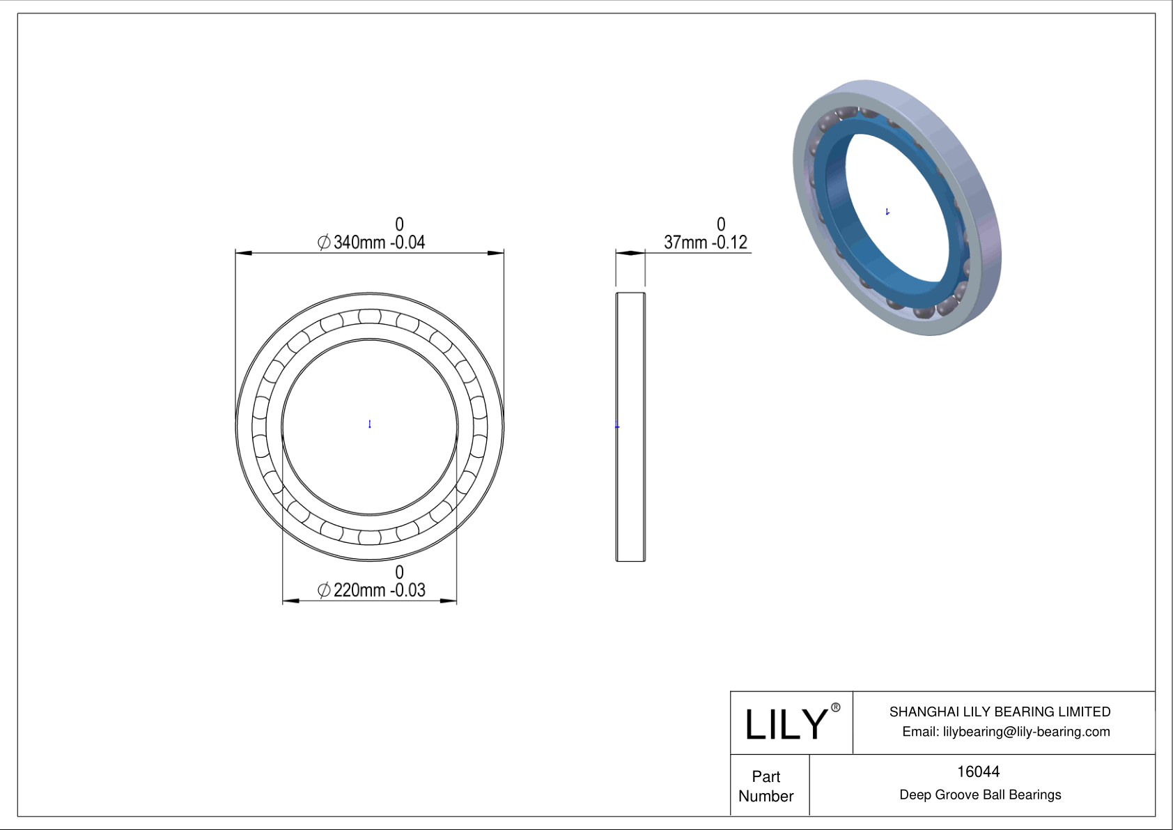 16044 高温轴承 cad drawing