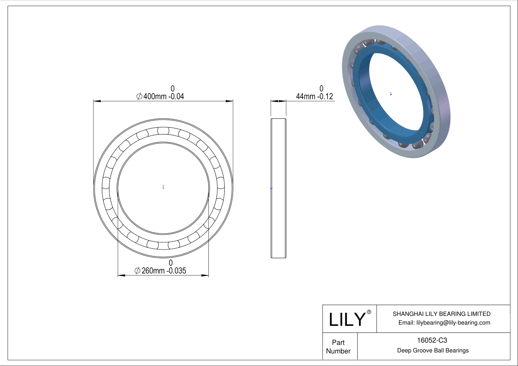 16052-C3 MAX 200°C (392°F) cad drawing