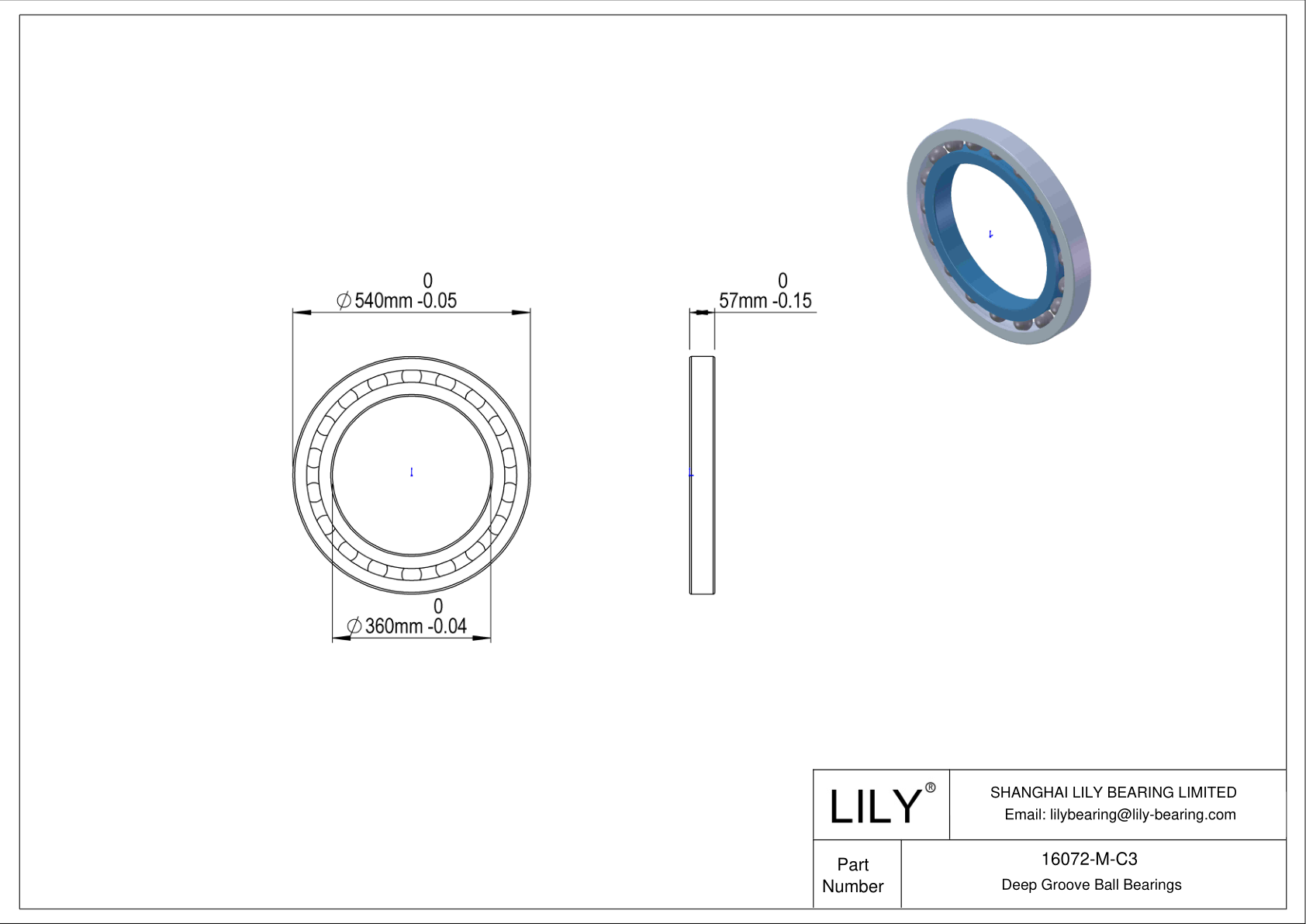 16072-M-C3 High-Temperature Bearing cad drawing