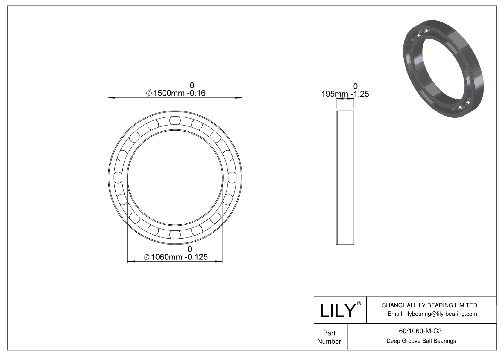 60/1060-M-C3 High-Temperature Bearing cad drawing