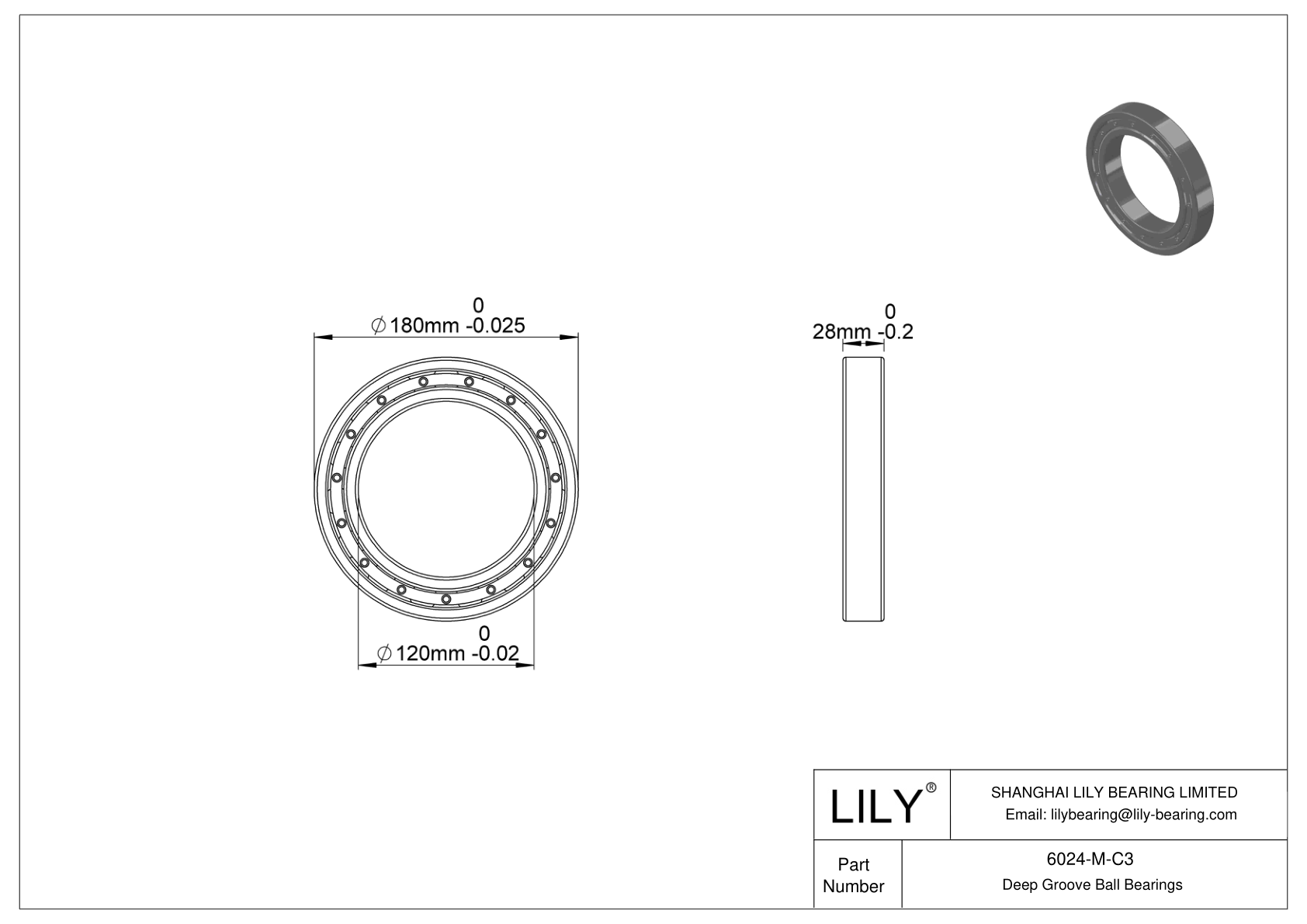 6024-M-C3 High-Temperature Bearing cad drawing