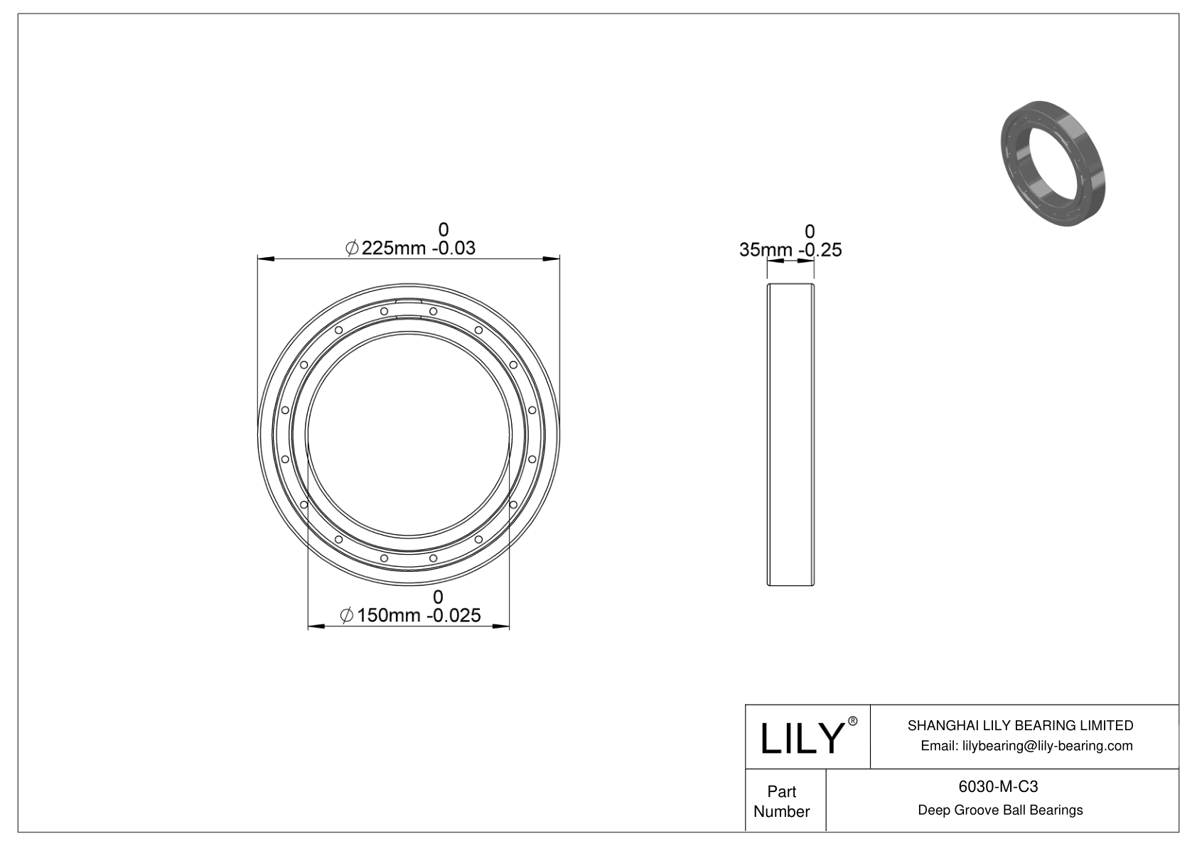 6030-M-C3 高温轴承 cad drawing