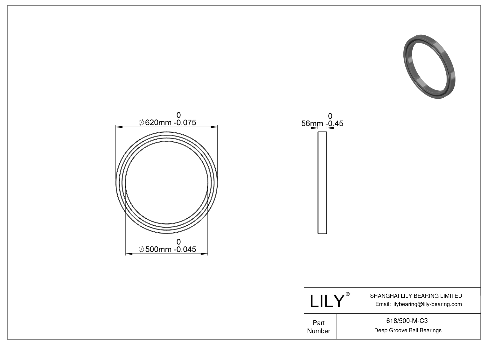 618/500-M-C3 High-Temperature Bearing cad drawing