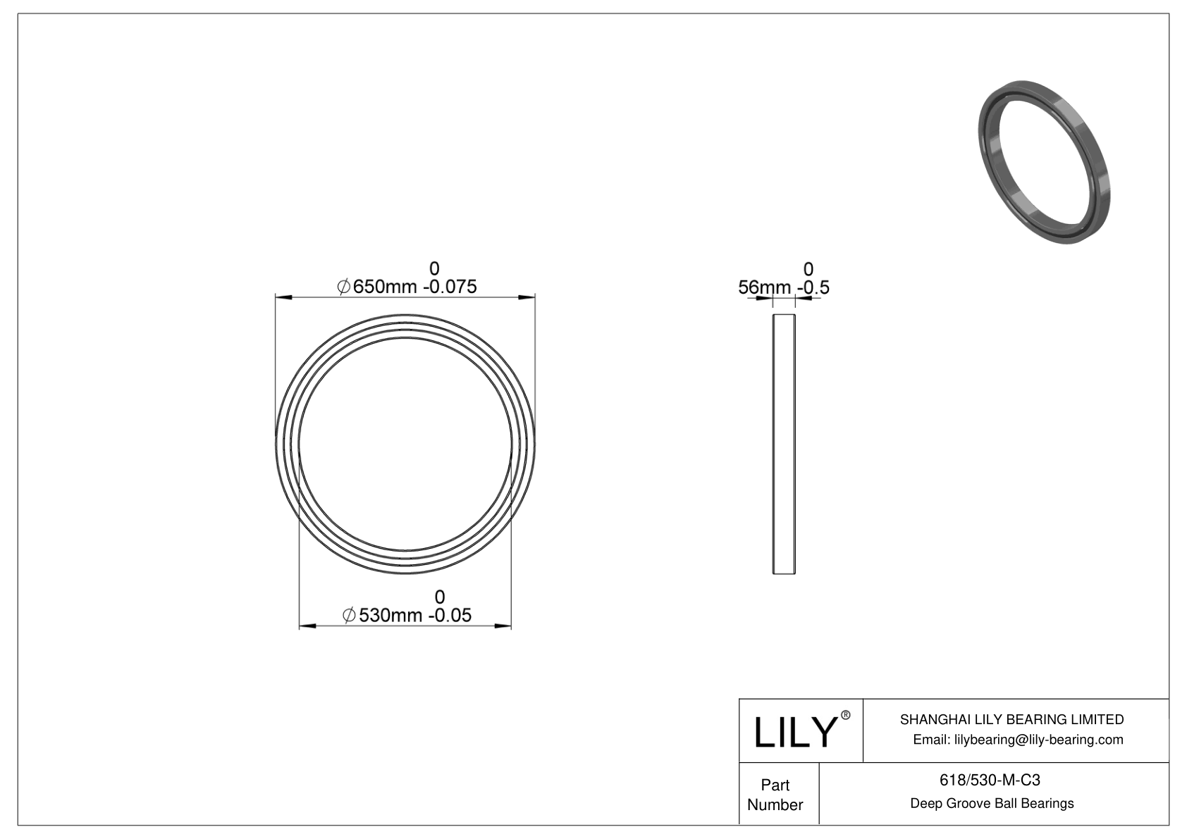 618/530-M-C3 High-Temperature Bearing cad drawing