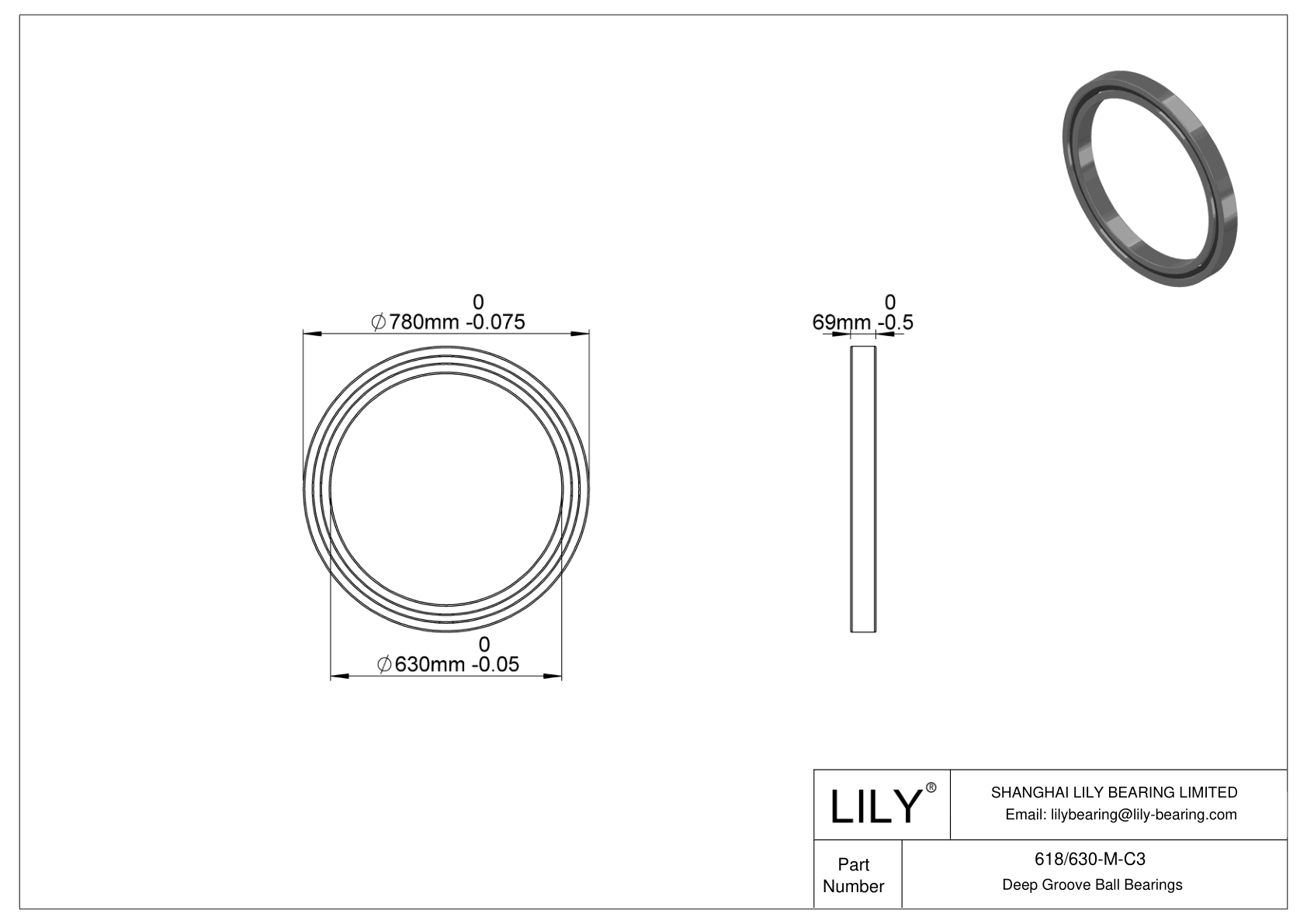 618/630-M-C3 High-Temperature Bearing cad drawing