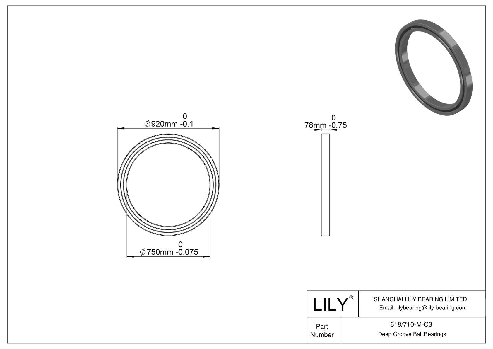 618/710-M-C3 High-Temperature Bearing cad drawing