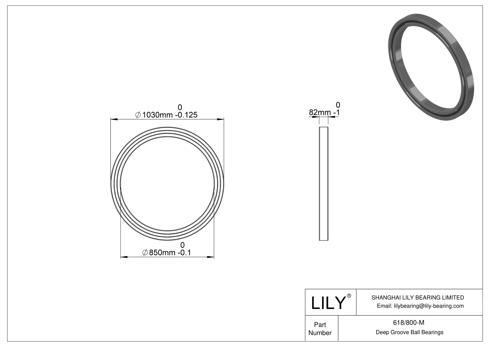 618/800-M High-Temperature Bearing cad drawing