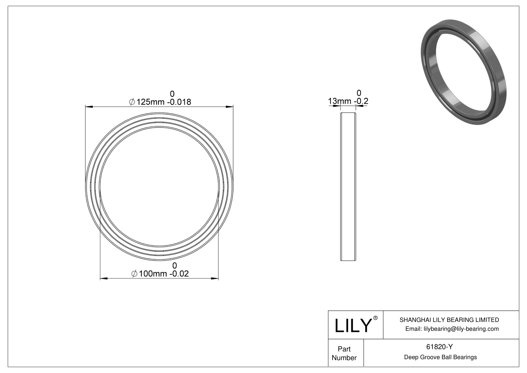 61820-Y 高温轴承 cad drawing