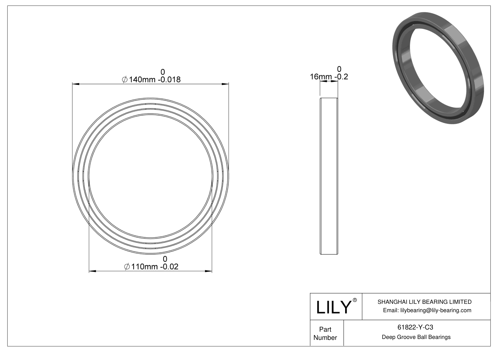 61822-Y-C3 高温轴承 cad drawing