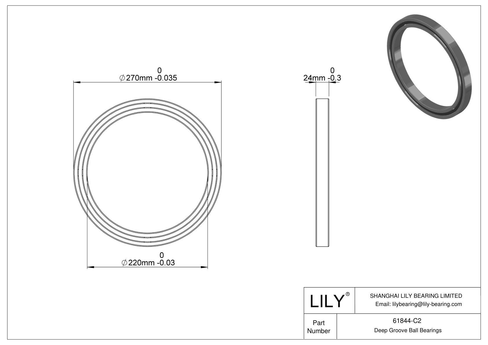 61844-C2 高温轴承 cad drawing