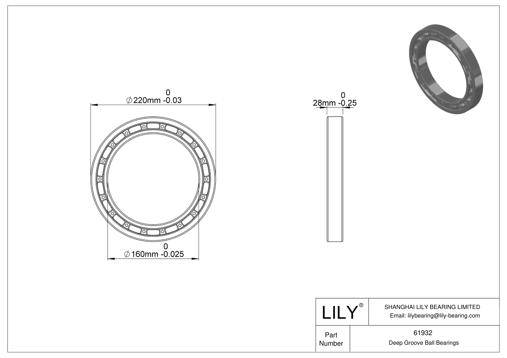 61932 高温轴承 cad drawing