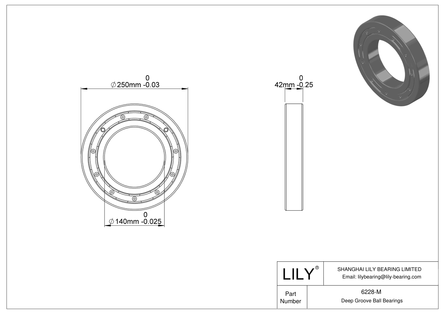 6228-M 高温轴承 cad drawing