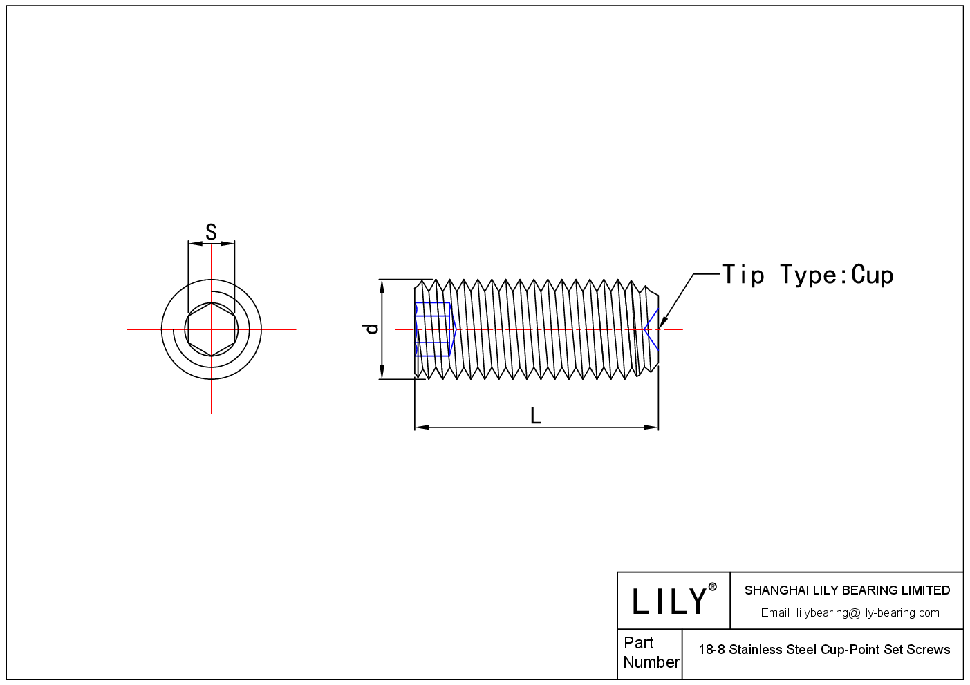 JCDBBACFJ 18-8 不锈钢杯点固定螺钉 cad drawing