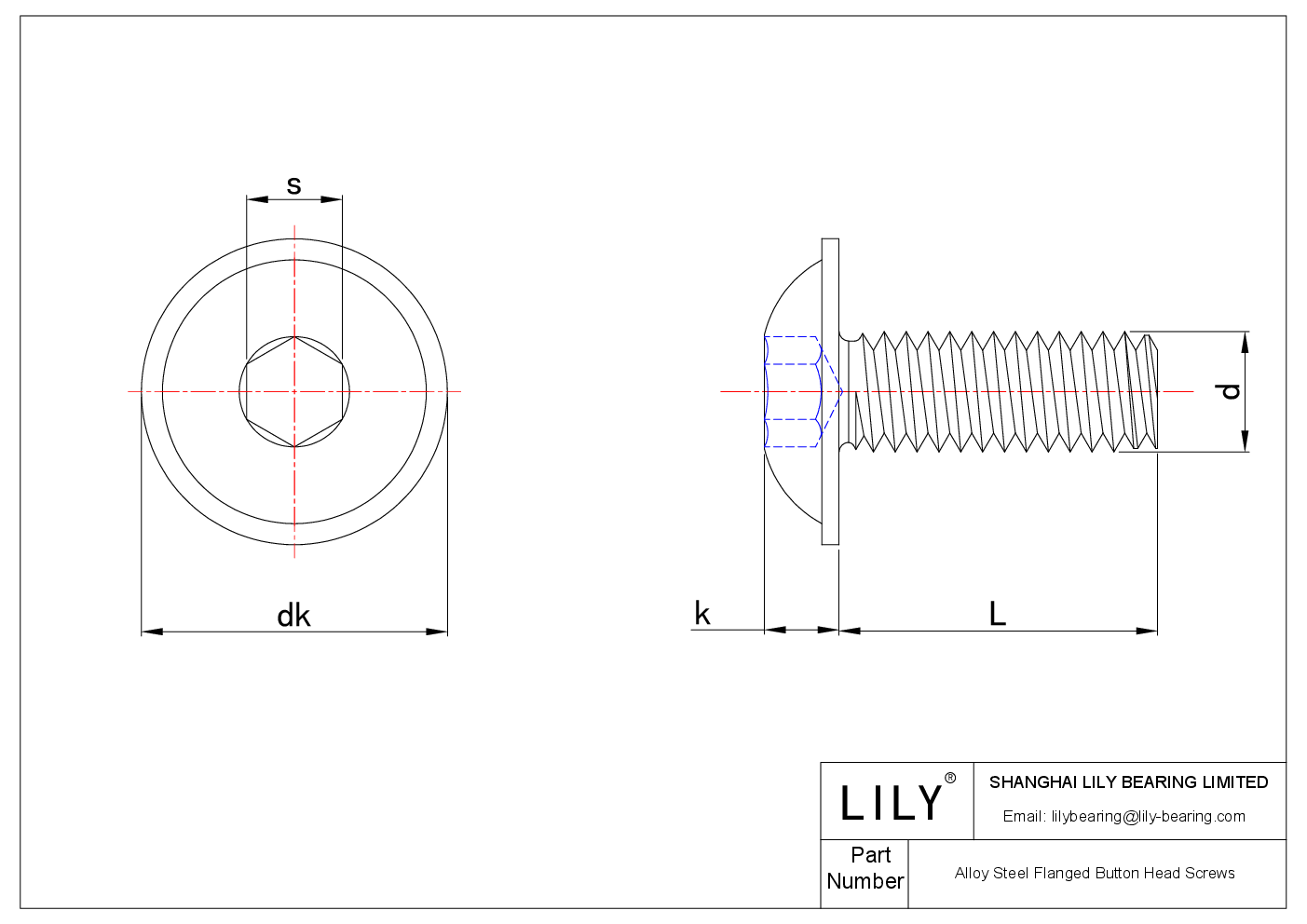 JBDFFABHJ Tornillos de cabeza de botón con brida de acero aleado cad drawing