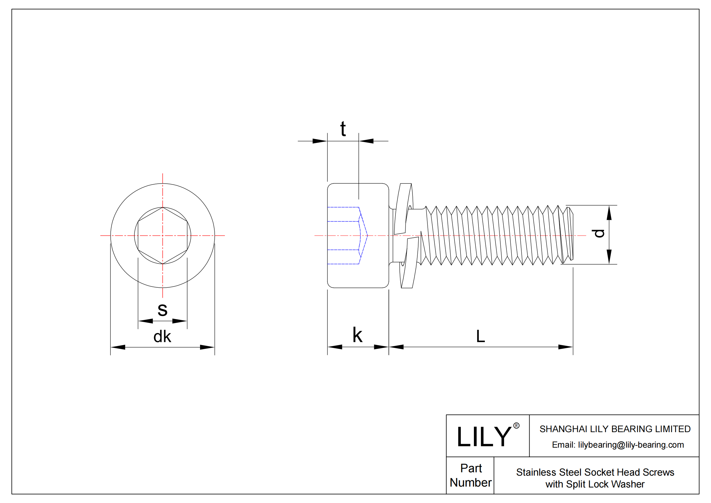 JADECABBG Tornillos de cabeza cilíndrica de acero aleado con arandela de seguridad dividida cad drawing