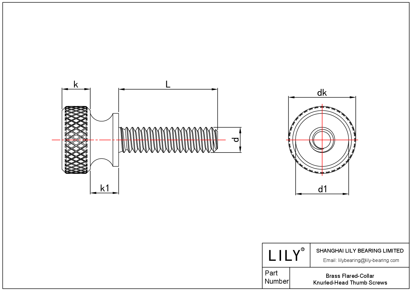 JCECBACEA 黄铜外扩领滚花螺母头拇指螺钉 cad drawing