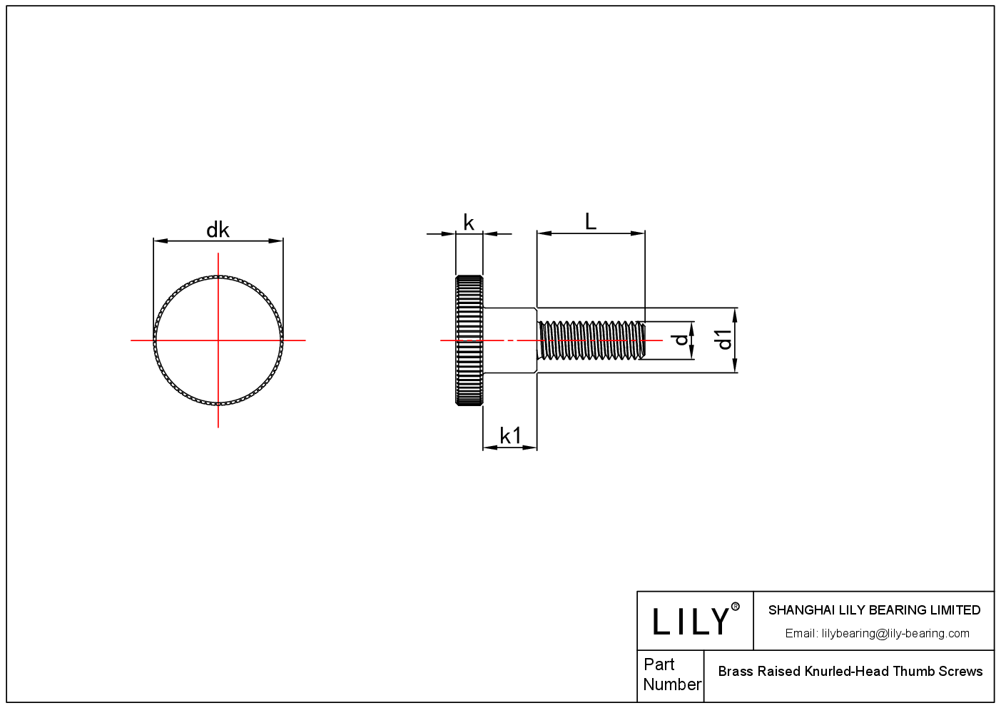 JIIBGACEF Tornillos de cabeza moleteada de latón cad drawing