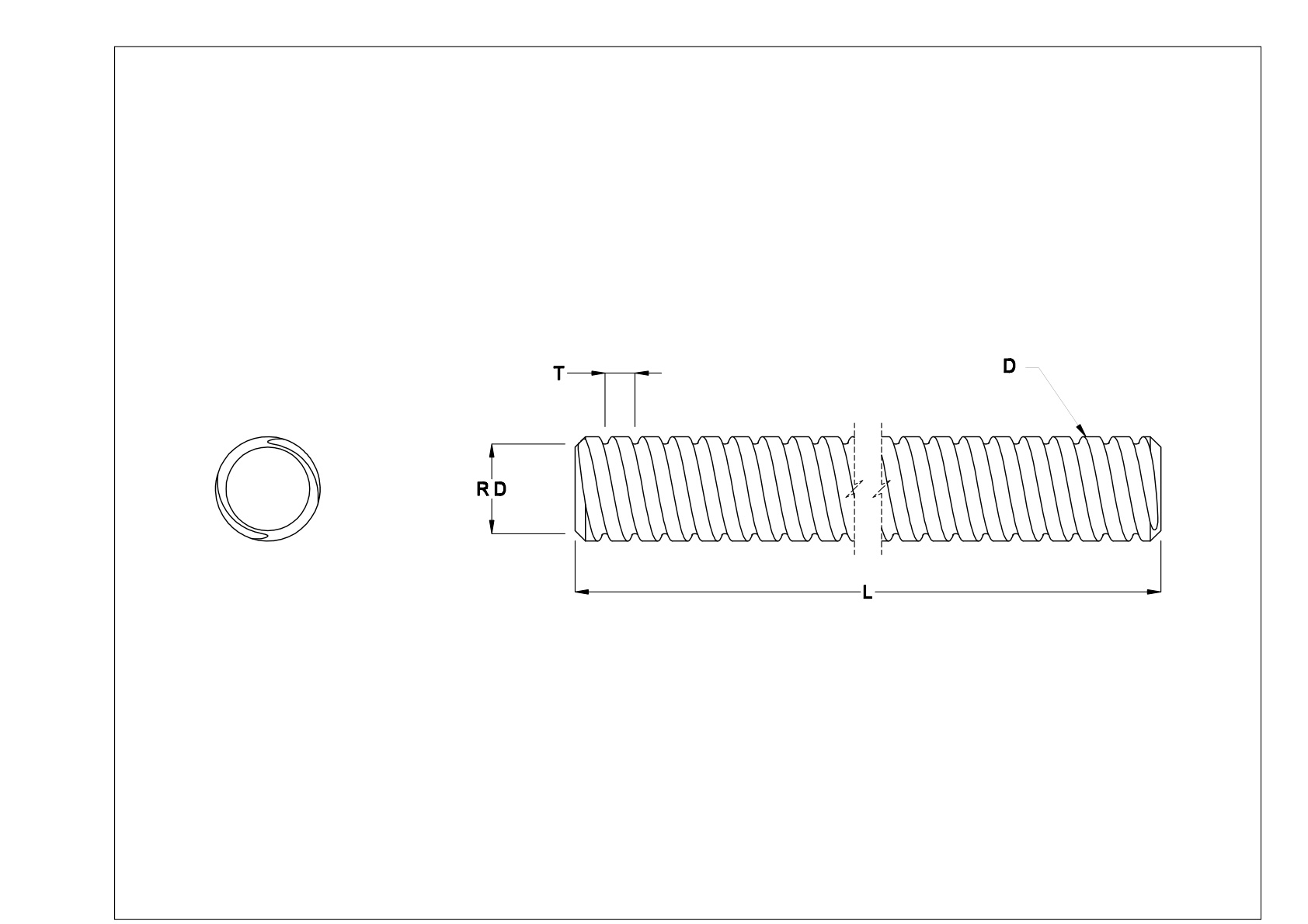 CDIFNBB Self-Stopping Ball Screws and Nuts cad drawing