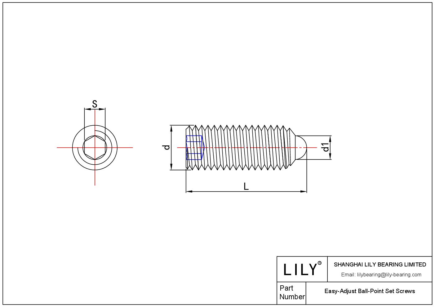 JIGCFACFA Easy-Adjust Ball-Point Set Screws cad drawing