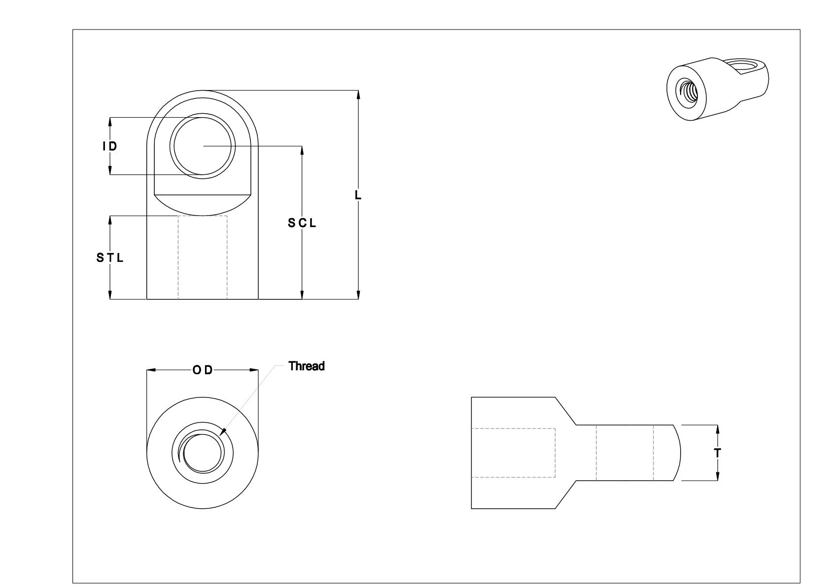 FGCBNBB 杆端螺母 cad drawing