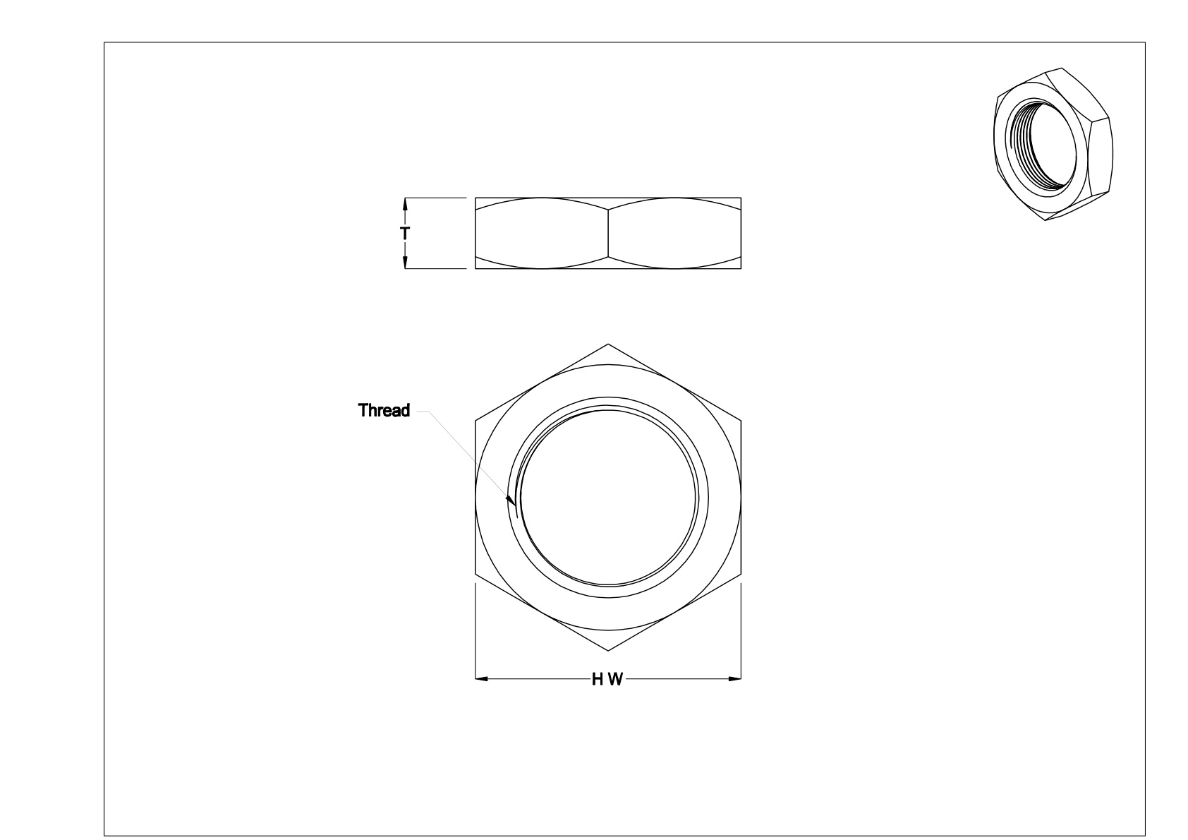 GCJHKEF 气缸安装螺母 cad drawing