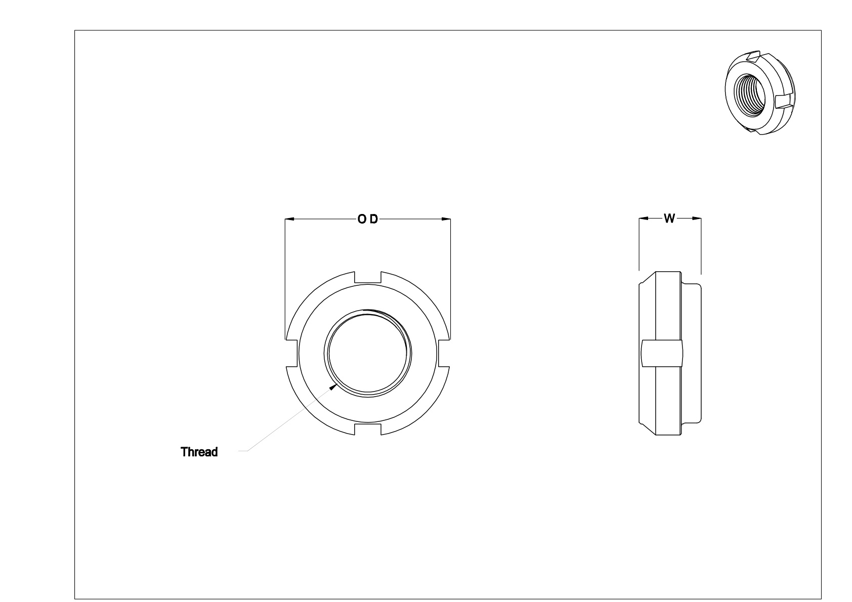 GDEDKBB 轴承螺母 cad drawing