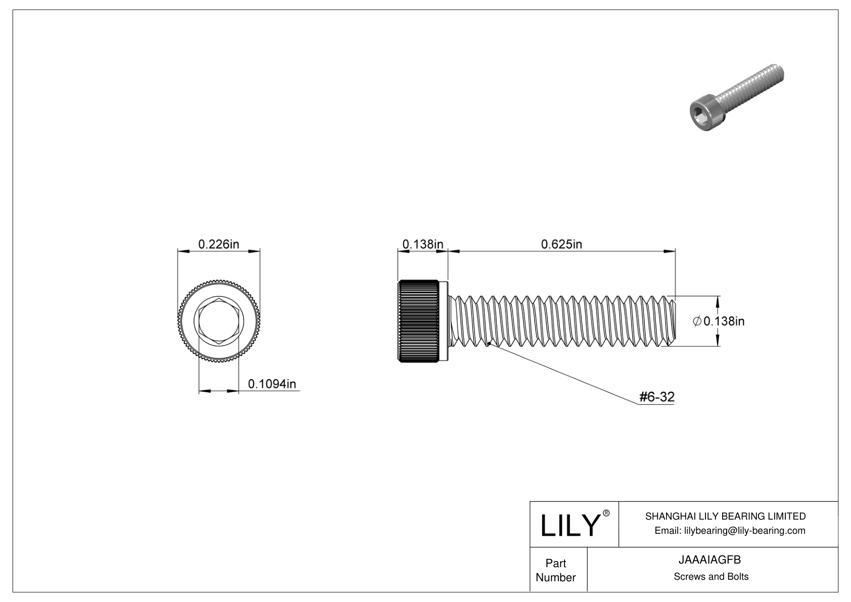 JAAAIAGFB 18-8 不锈钢内六角螺钉 cad drawing