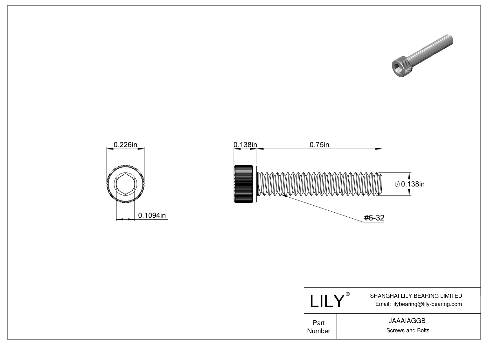 JAAAIAGGB Tornillos de cabeza cilíndrica de acero inoxidable 18-8 cad drawing