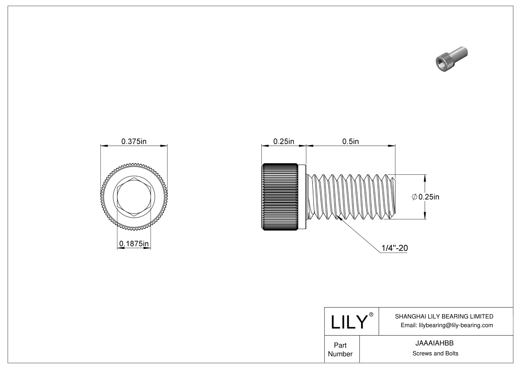 JAAAIAHBB Tornillos de cabeza cilíndrica de acero inoxidable 18-8 cad drawing