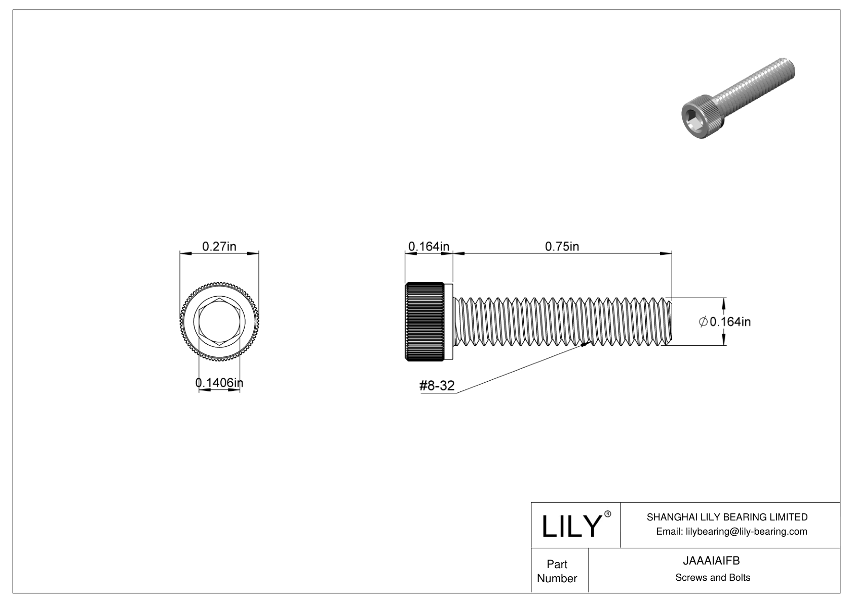 JAAAIAIFB Tornillos de cabeza cilíndrica de acero inoxidable 18-8 cad drawing