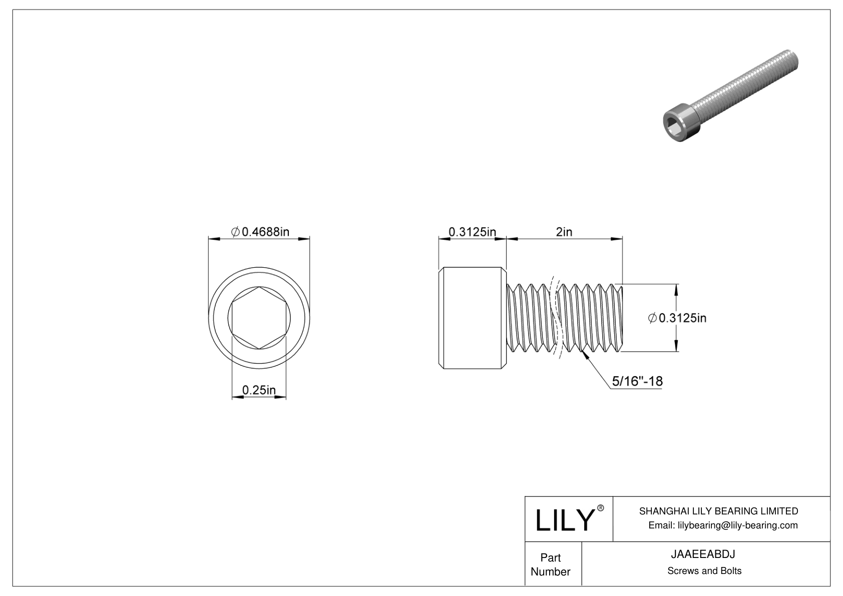 JAAEEABDJ Tornillos de cabeza cilíndrica de acero aleado cad drawing