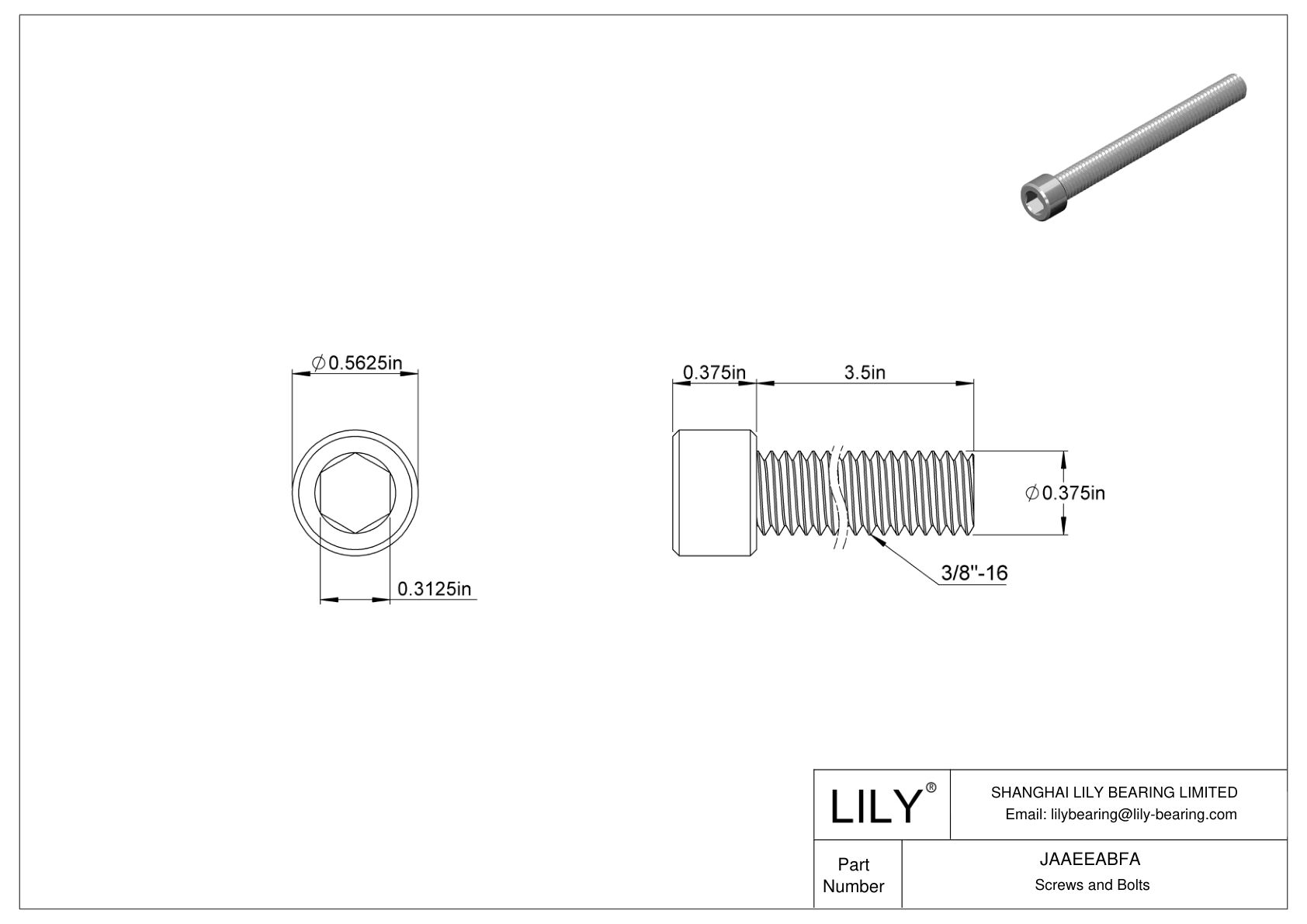 JAAEEABFA Tornillos de cabeza cilíndrica de acero aleado cad drawing