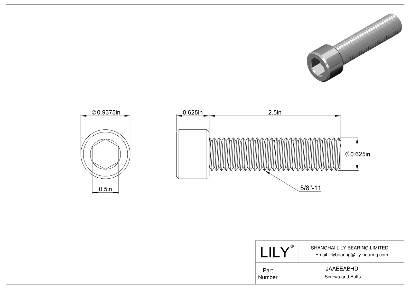 JAAEEABHD 合金钢内六角螺钉 cad drawing