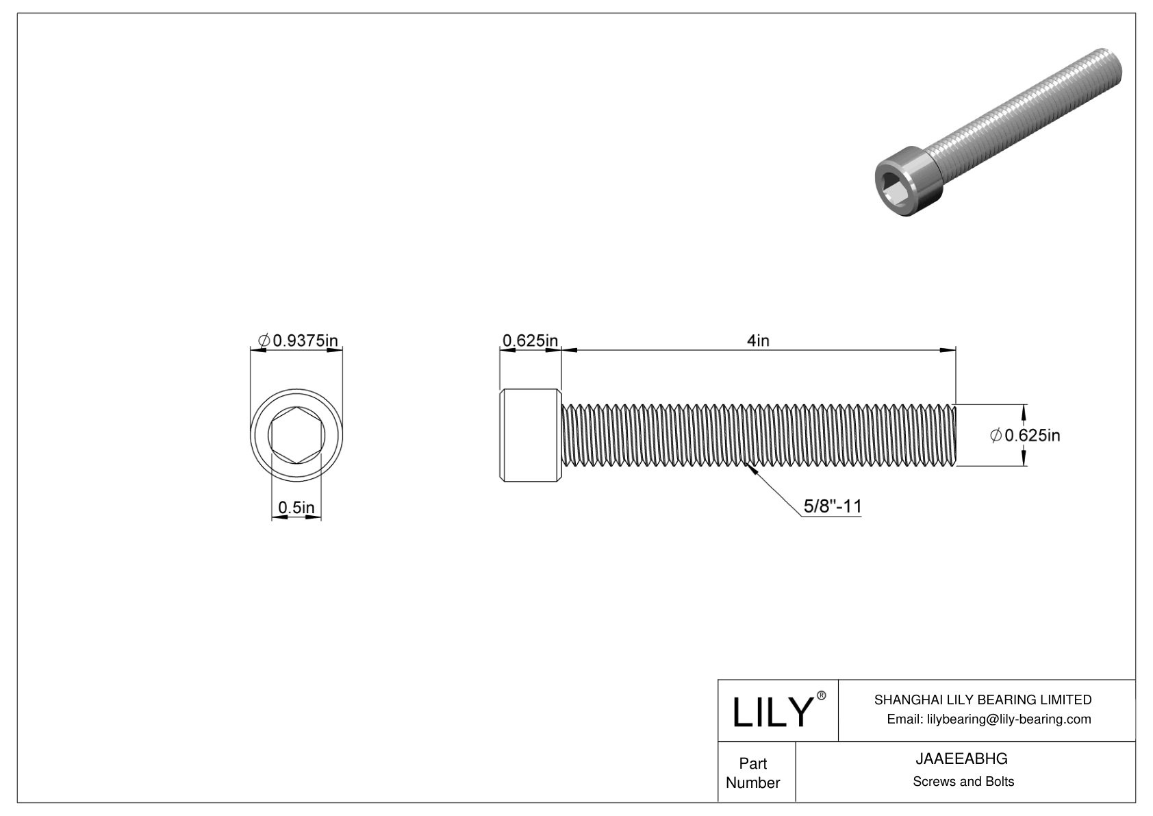 JAAEEABHG 合金钢内六角螺钉 cad drawing