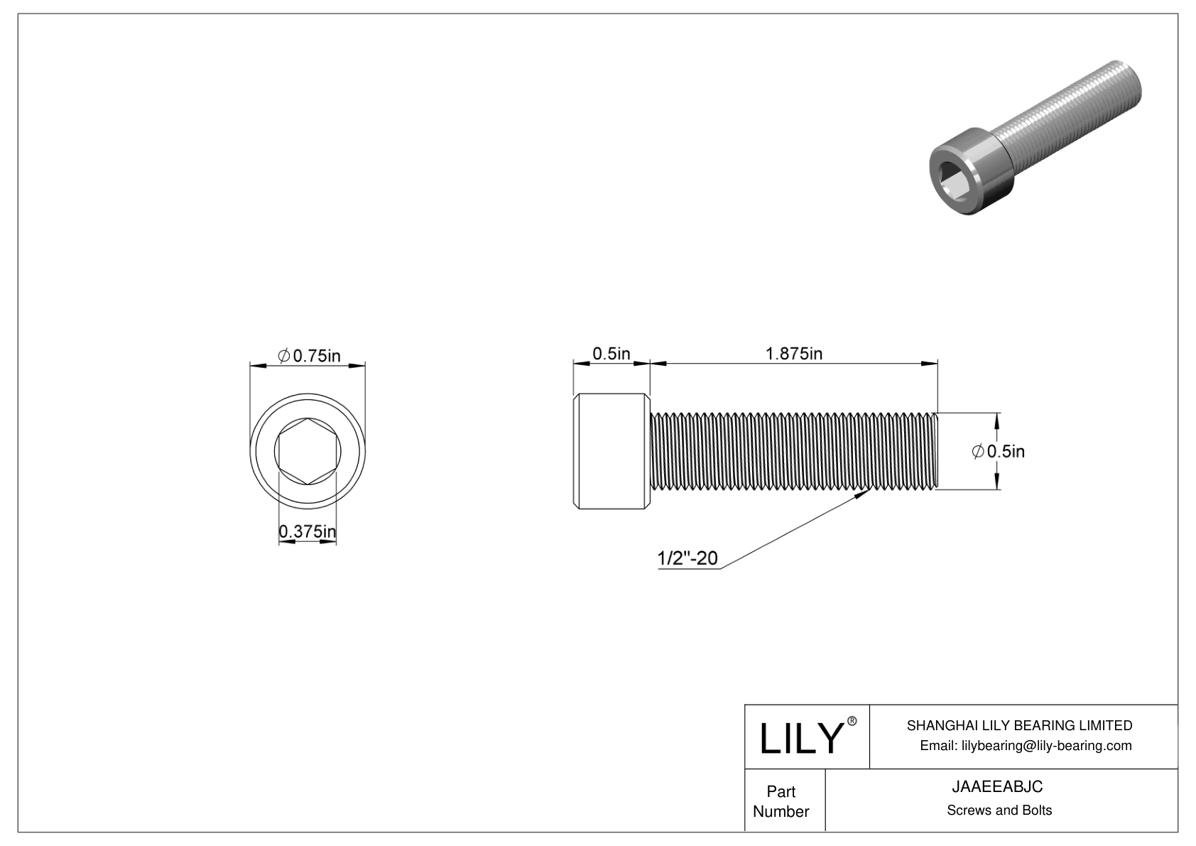 JAAEEABJC Tornillos de cabeza cilíndrica de acero aleado cad drawing