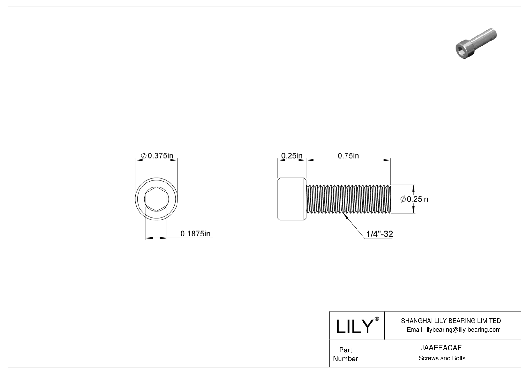 JAAEEACAE Tornillos de cabeza cilíndrica de acero aleado cad drawing