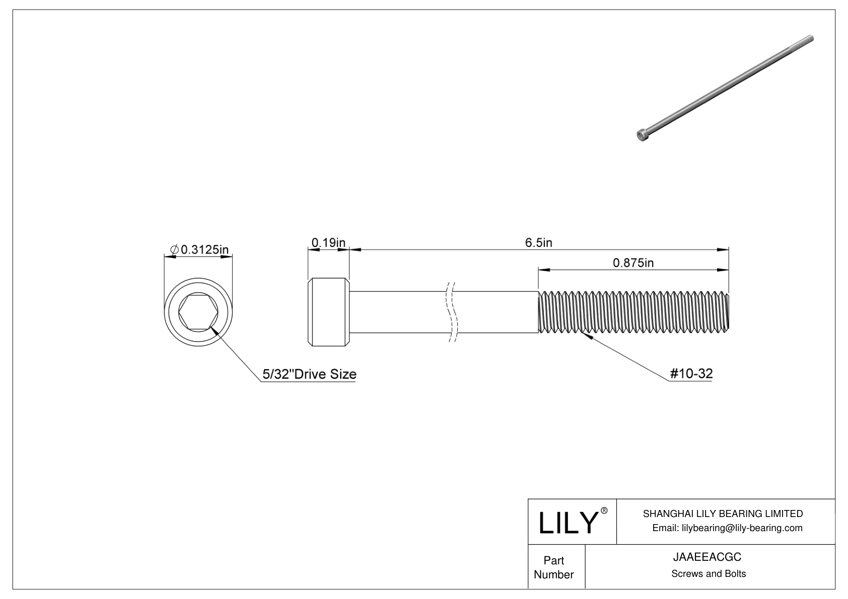 JAAEEACGC Tornillos de cabeza cilíndrica de acero aleado cad drawing